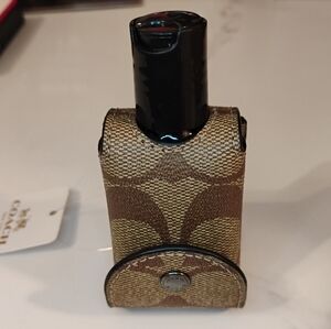 NWT Coach Hand Sanitizer Case -   Brown/Tan Signature Canvas